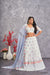 Pearl White Georgette Sequins Embroidery Work Lehenga Choli