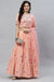 Pink Cotton Multi Embroidered Work Lehenga Choli