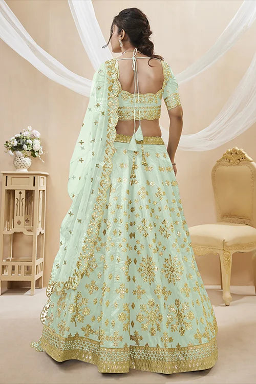 Pista Color Exclusive Designer Art Silk Ready to Wear Lehenga Choli