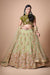 Pista Soft Net Thread  Sequins Embroidered With Mirror Work Lehenga Choli