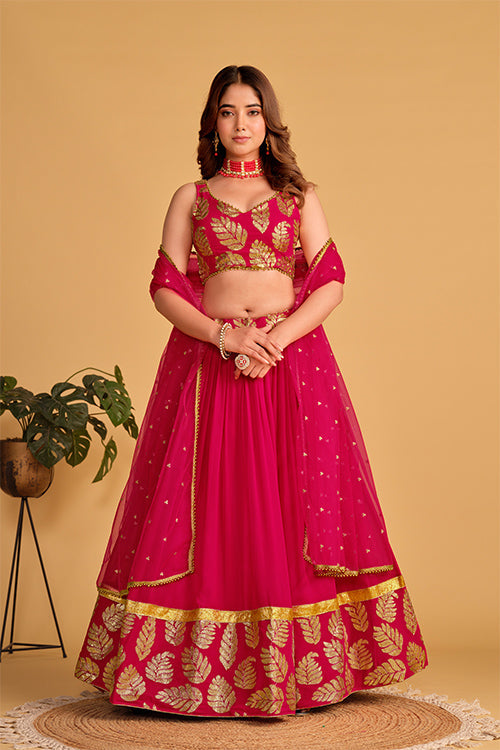 Pretty Pink Designer Wedding Wear Women Lehenga Choli Collection