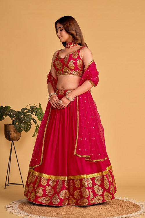 Pretty Pink Designer Wedding Wear Women Lehenga Choli Collection