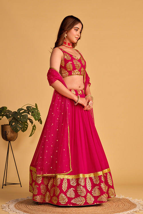 Pretty Pink Designer Wedding Wear Women Lehenga Choli Collection