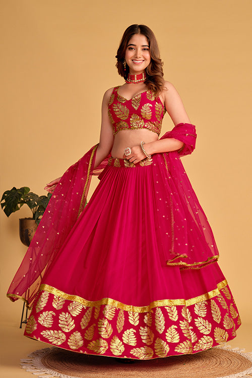 Pretty Pink Designer Wedding Wear Women Lehenga Choli Collection