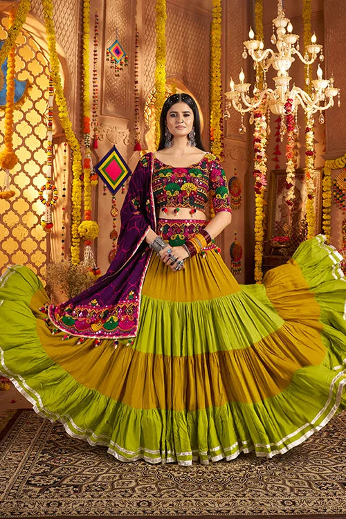 Multi Color Vibrant Chaniya Choli for Garba Night