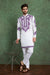 Purple Color Digital Printed Gents Kurta Pyjama