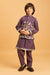 Graceful Purple Koti Kurta Set for Kids Wear