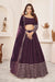 Purple Georgette Zari Sequins Embroidered Work Lehenga Choli