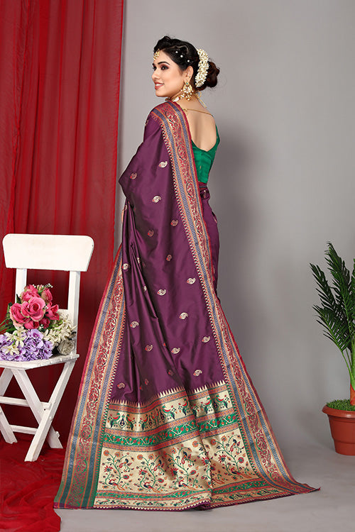 Blue Stylish Weaving and Lovely Paithani Silk Sarees