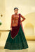 Rama Green Chinon Silk Embroidered Lehenga Choli