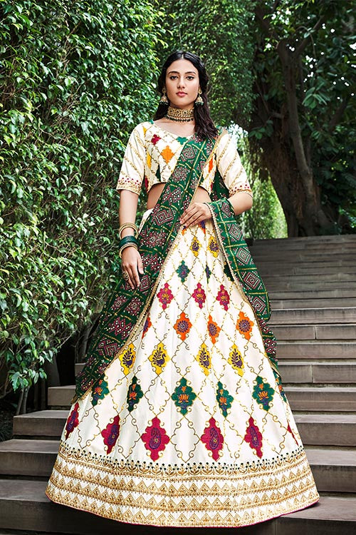 Rani Pink Silk Sequins Embroidery Work Lehenga Choli