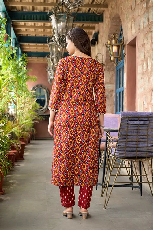 Ready-to-Wear Designer Kurti Set with Chanderi Dupatta