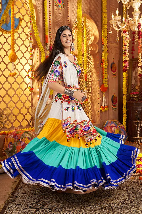 Multi Color Vibrant Chaniya Choli For Garba Night