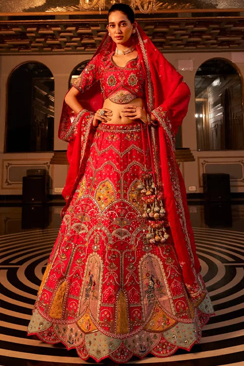 Designer Wedding Lehenga Choli with Dupatta at Shubhkala