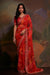 Red Georgette Saree with Designer Bollywood Look