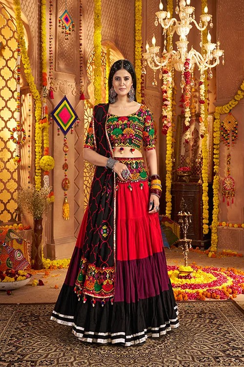 Multi Color Cotton Chaniya Choli For Navratri Look