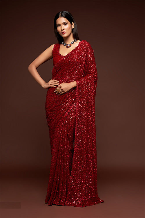 Shop Now New Exclusive Georgette Sequence Saree Collection