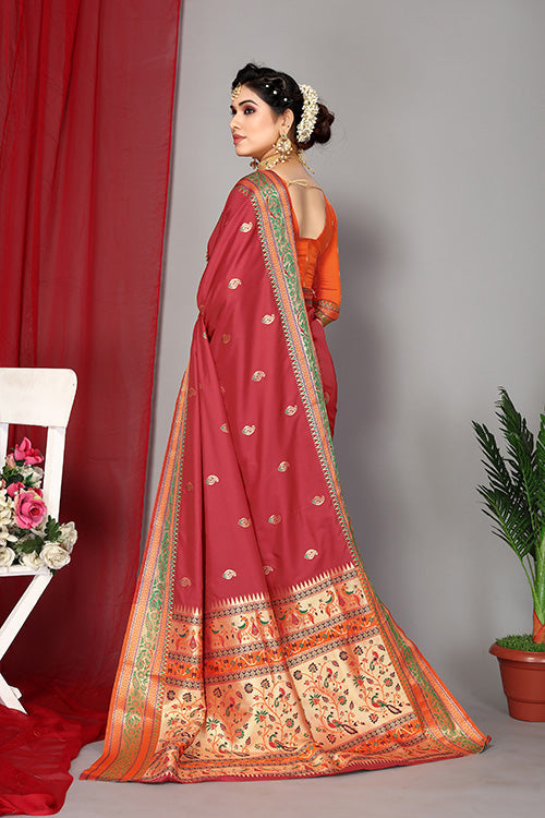 Blue Stylish Weaving and Lovely Paithani Silk Sarees