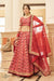 Red Thread With Sequins Embroidery Work Lehenga Choli With Dupatta