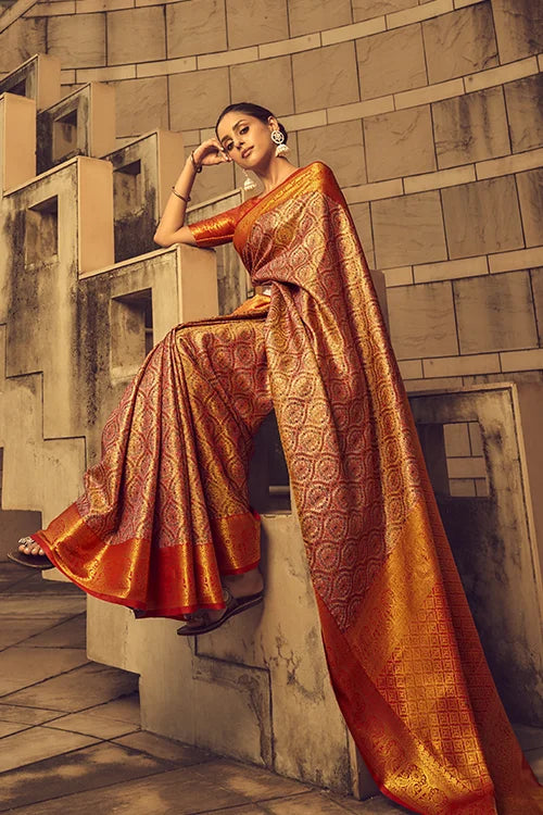 Rich Pallu and Intricate Zari Brocade Handwoven Silk Saree Collection
