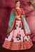 Rose -Pink Floral Print Lehenga Choli With Dupatta