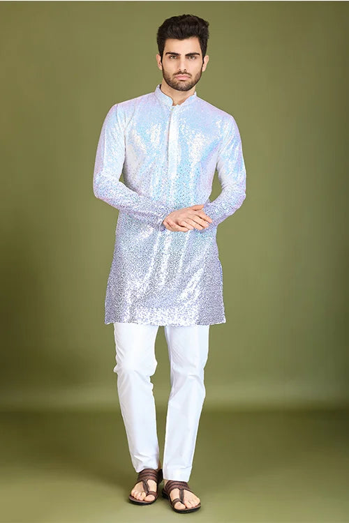 Wedding Designer Ombre Purple Kurta Designer Gents Kurta