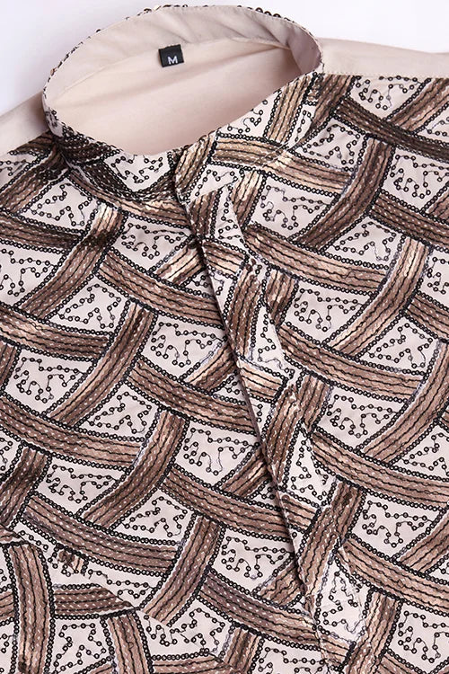 Designer Beige Silk Kurta For Men - Festival Ready Wear