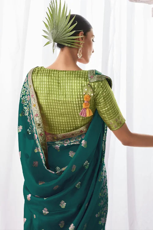 Festival Wear Collaction For Women Designer Saree With Fancy Blouse