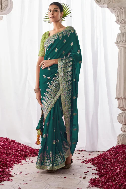 Festival Wear Collaction For Women Designer Saree With Fancy Blouse