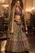 Rajwadi Silk Wedding Green Lehenga Choli at Mirror Work