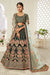 Sequins Embroidery Work Lehenga Choli With Dupatta Green Colour