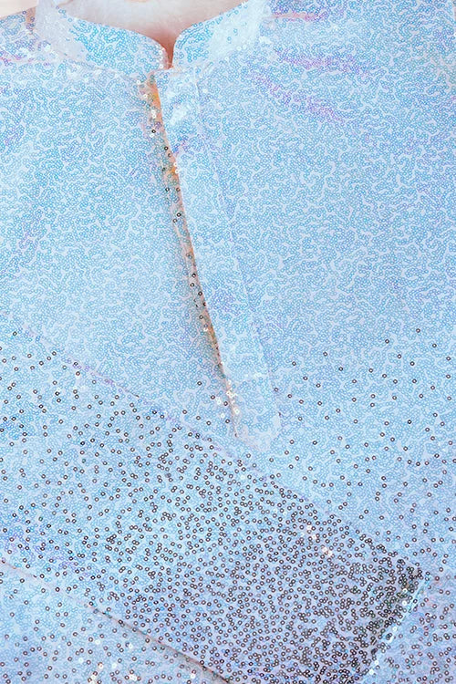 Ombre Yellow Designer Men's Kurta In Real Georgette Gents Kurta