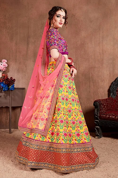 Shop The Latest Yellow Color Indian Lehenga Choli