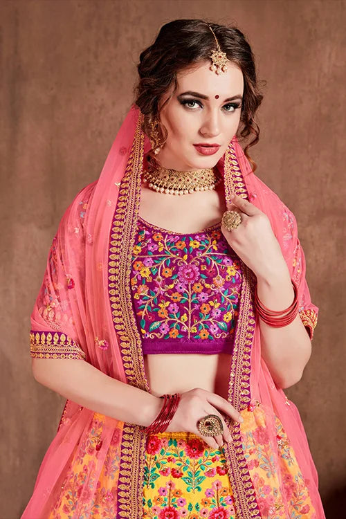 Shop The Latest Yellow Color Indian Lehenga Choli