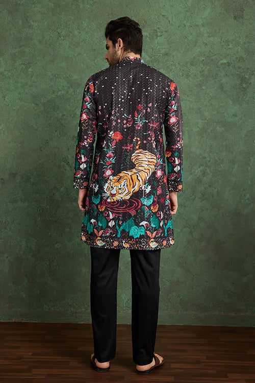 Classy Black Comfortable Kurta Clothes for Men