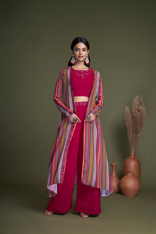 Shubhkala Exclusive Rani Georgette Koti Style Palazzo Collection