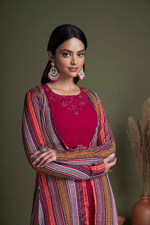Shubhkala Exclusive Rani Georgette Koti Style Palazzo Collection