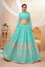 Sky Blue Georgette Embroidered Wedding Lehenga Choli