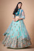 Sky Blue Ethereal Mirror Work Lehenga Choli For Timeless Charm