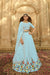 Sky Georgette Thread With Sequins Embroidered Lehenga Choli