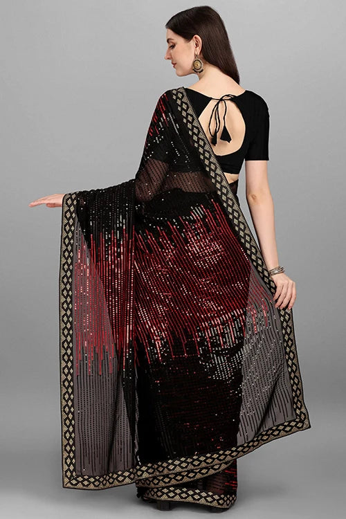 Buy Red Bollywood Designer Georgette Saree Online