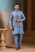 Vibrant Sky Blue Koti Kurta Pajama for Mens Outfits