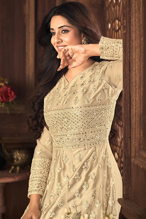 Elegant Net Dori Sequins Ethnic Wear for Women