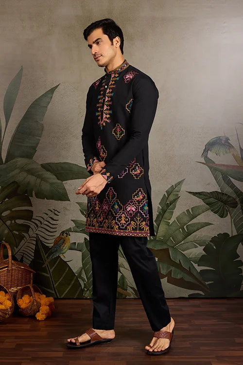 Luxurious Black Kurta for Wedding & Festive Days