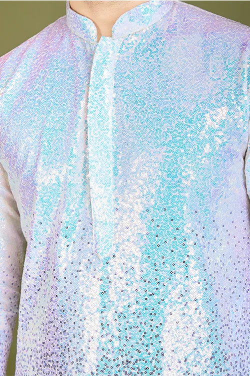 Wedding Designer Ombre Purple Kurta Designer Gents Kurta