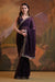 Stylish Wine Saree with Sequence Lace Border Online