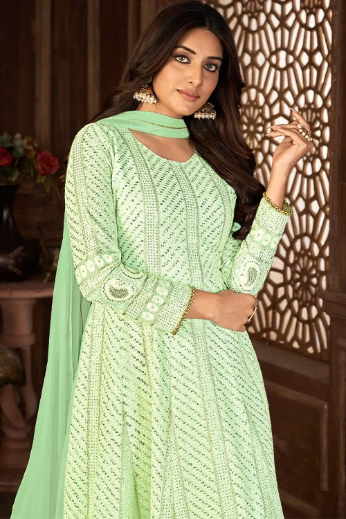 Stylish Fancy Wear Sequins Embroidered Dresses For Women's