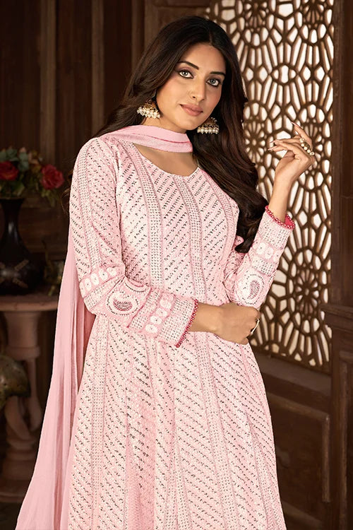 Stylish Fancy Wear Sequins Embroidered Dresses For Women's