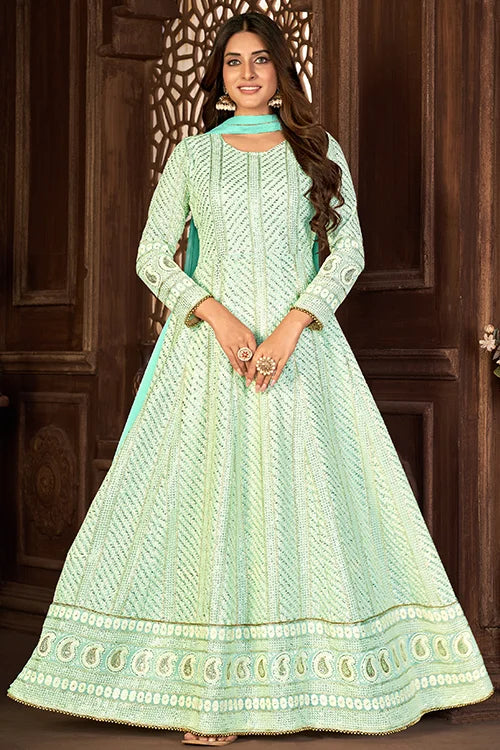 Stylish Fancy Wear Sequins Embroidered Dresses For Women's