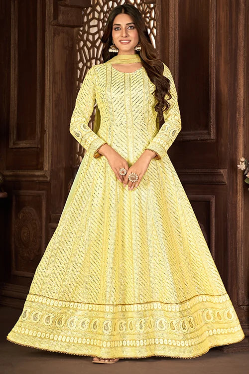 Stylish Fancy Wear Sequins Embroidered Dresses For Women's